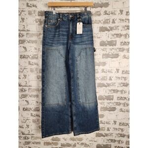 Forever 21 Carpenter Jeans Women's Size 27 Relaxed‎ Fit Straight Leg Denim Faded